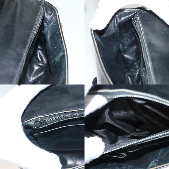 CELINE Shoulder Bag Leather Black Gold - Picture 12 of 12